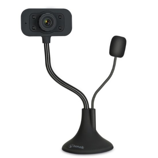 Bonelk USB Desktop Webcam Flexible Neck 1080p Blac-preview.jpg